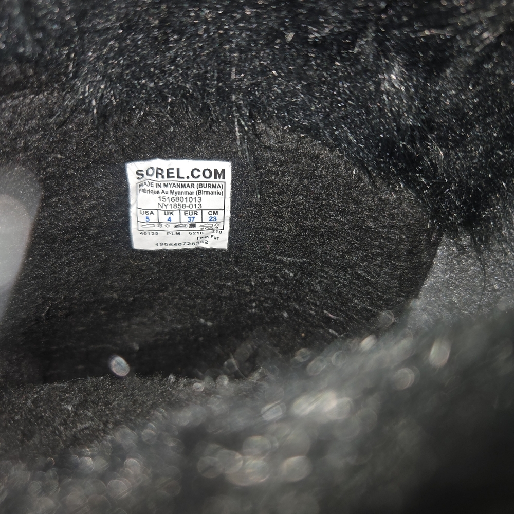 Sorel Joan of Arctic Women's Size 5 Black Waterproof Suede Fur Snow Boots - Picture 8 of 9